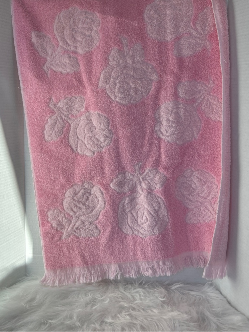 2 for $30 Vintage Pink Bath Towel